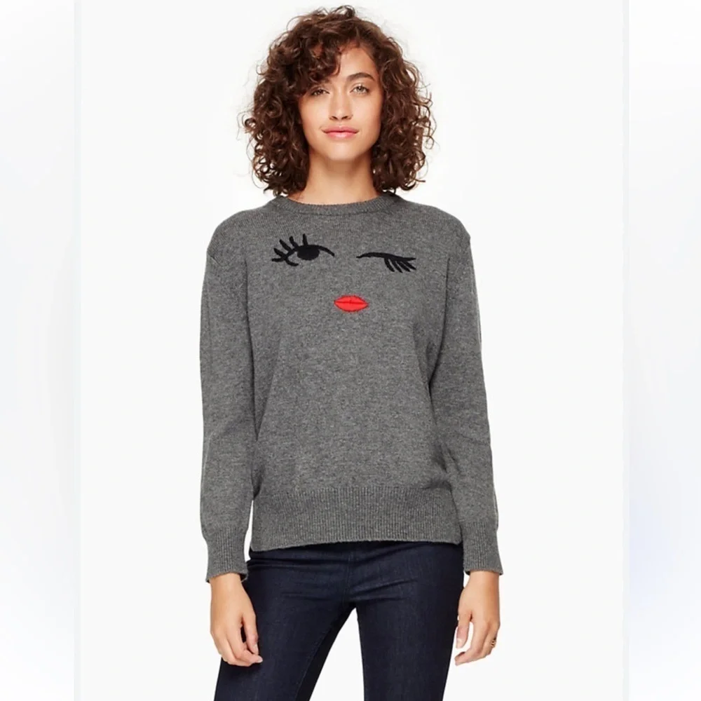Kate Spade Broome Street Winking Eye Sweater XS